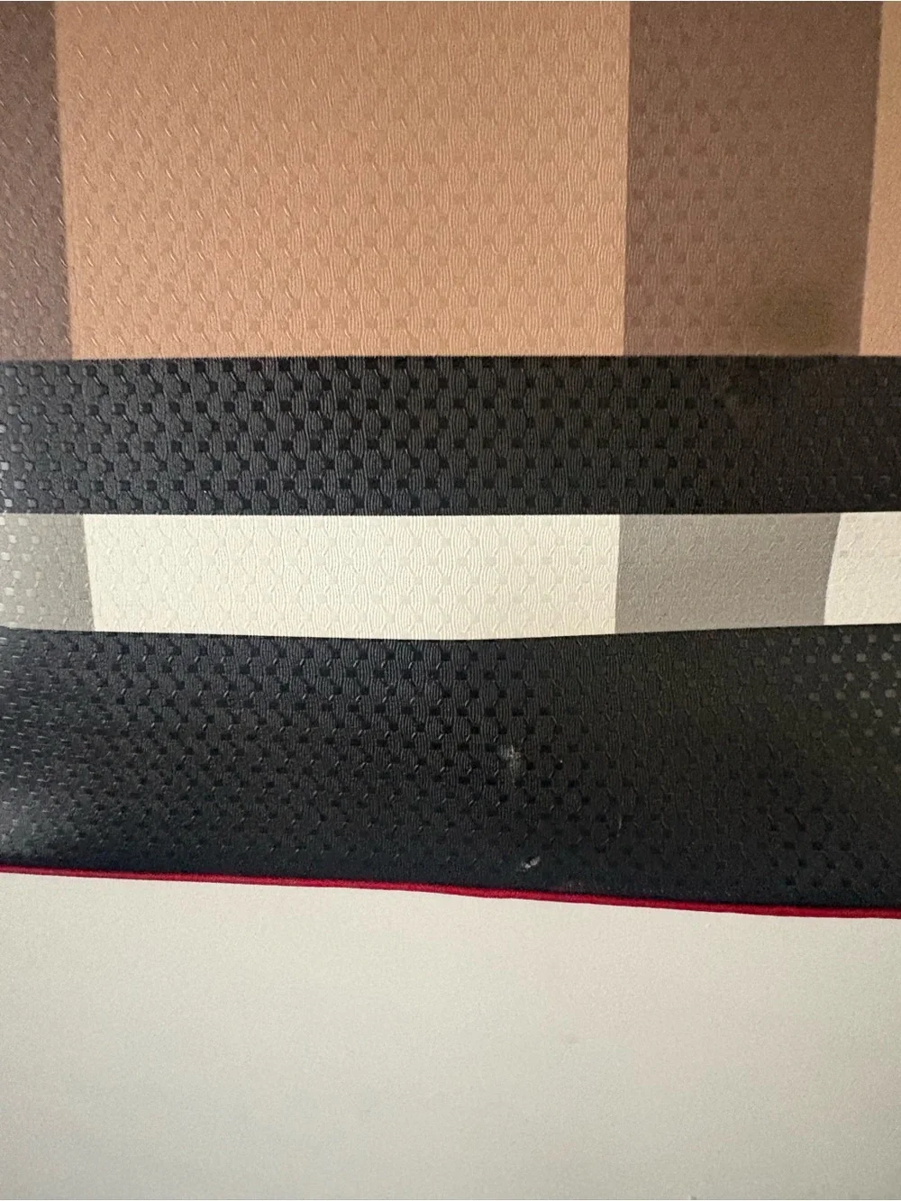 Stylish Bee Accent Tote Bag in Tan, Black & Red